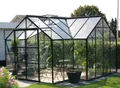 Produktbild: Gewächshaus Vitavia Sirona, Orangerie, schwarz, Sicherheitsglas, Fundament, 13m²