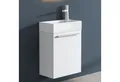 Produktbild: doporro Badezimmer-Set Waschtisch mit Unterschrank Gäste-WC E1-Platte Holzbeschichtung PISA, 46cm Breite, wasserdicht