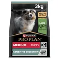 Produktbild: Pro Plan PURINA PRO PLAN Medium Puppy Sensitive Digestion Welpenfutter trocken, reich an Lamm, 1er Pack (1 x 3 kg)