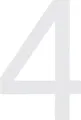 Produktbild: Alpertec Hausnummer 4 Selbstklebend Nachtleuchtend