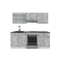 Produktbild: Vicco Küchenzeile R-Line, Beton/Weiß, 200 cm