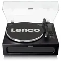 Produktbild: Lenco LS-430BK Plattenspieler (Riemenantrieb, Bluetooth, Schallplattenspieler mit Lautsprecher, Bluetooth 5.0 inkl. Staubschutz) schwarz