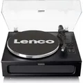 Produktbild: Lenco LS-430BK - Plattenspieler mit 4 eingebauten Lautsprechern - 40 Watt RMS - Bluetooth® - Kunstleder - Schwarz