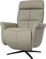 Produktbild: Relaxsessel HWC-L10, Design Fernsehsessel TV-Sessel Liegesessel, Liegefunktion drehbar, Voll-Leder grau