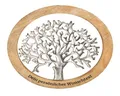 Produktbild: Wanddeko personalisiert mit Lebensbaum & Gravur | Geschenk für Freunde & Familie
