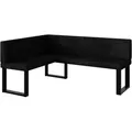 Produktbild: Meblini Eckbank, Schwarz, Textil, L-Form, 168x128 cm, Esszimmer, Bänke, Eckbänke