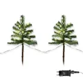 Produktbild: Gartenpirat LED Mini-Tannenbaum 5er-Set Warmweiß beleuchtet Deko-Tannen mit Erdspieß für Innen & Außen Balkon Blumenkasten & Eingangsbereich