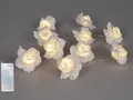 Produktbild: Lichterkette Rosengirlande L. 120cm weiß mit 10 LED Lichtern Formano F25