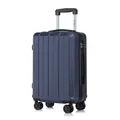 Produktbild: Premium Reisekoffer TSA-Schloss,YKK-Reißverschluss Hartschalen-Koffer Trolley Kabinenkoffer Rollkoffer Suitcase Handgepäck 4 Rollen (Dunkelblau, XL)