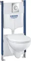 Produktbild: Grohe Wand-WC Komplettset Solido Compact chrom / alpinweiß, 5in1 Set