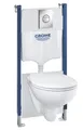 Produktbild: Grohe Wand-WC Komplettset Solido Compact chrom / alpinweiß, 5in1 Set
