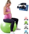 Produktbild: VITALWORXX Gymnastikball für Schwangere, extrem stabil, Sitzball Yogaball Pezziball mit Pumpe, mit Übungen für Schwangerschaft, Geburt, Gesundheit,