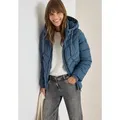Produktbild: Steppjacke CECIL, Damen, Gr. XS (36), moonstone blau, Web, Obermaterial: 100% Polyester. Futter: 100% Polyester, unifarben, regular fit normal, elastischer Bund, Jacken Steppjacke, mit Kapuze