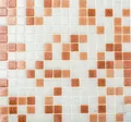 Produktbild: Glasmosaik Mosaikfliesen weiß rose braun terracotta Badfliese Duschrückwand F ..