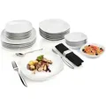 Produktbild: Sänger Tafelservice, Weiß, Keramik, 24-teilig, 31x29x43.5 cm, kratzfest, Essen & Trinken, Geschirr, Geschirr-Sets, Tafelservice