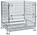 Produktbild: Kongamek Gitterbox verzinkt 1200x1000x1180mm vorne halb zu öffnen 1000kg Tragkraft