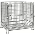 Produktbild: Kongamek Gitterbox verzinkt 1200x1000x1180mm vorne halb zu öffnen 1000kg Tragkraft