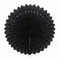 Produktbild: Creativery 1 Papierfächer 25cm (schwarz 030) // Deko Papier Fächer Rosetten Blumen Raumdeko Papierrosetten Hängedeko