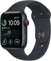 Produktbild: Apple Watch SE 2022 Midnight Alu 44mm, Black Silicon Band, A2724, NEU Sonstige