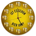 Produktbild: speecheese Ist es Schon Bier Uhr? Wanduhr witzige Uhr für Bars Kneipen und WG's für Studenten die gerne Trinken als Geschenkidee für Bierliebhaber und Säufer