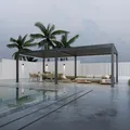 Produktbild: Deluxe Plus Elektrisch Pavillon Terrassenüberdachung Alu LED 4 x 8 M
