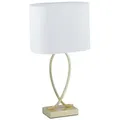 Produktbild: relaxdays Tischleuchte Goldene Tischlampe mit Stoffschirm goldfarben