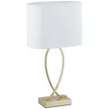 Produktbild: Relaxdays Tischlampe, Gold, Textil, 28x51x18 cm, Lampen & Leuchten, Innenbeleuchtung, Tischlampen, Tischlampen