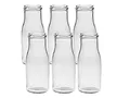 Produktbild: Vitrea 6 Stück Runde | Typ 156 | Mini Vasen Glasfläschchen kleine | Dekoflaschen Flasche | Väschen Vase Glasflaschen Blumenvase (6 Stück)