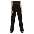 Produktbild: VERO MODA Legere Stoffhose Elegante Damen Stretch Culotte Gerade Business Pants, Farben:Schwarz-2, Größe:M / 30L, Z-Länge:L30