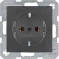 Produktbild: Berker 47431606 SCHUKO-STECKDOSE B1 ANTHRAZIT