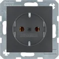 Produktbild: Berker 47431606 Steckdose SCHUKO, B.3/B.7, anthrazit matt