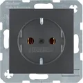 Produktbild: Berker 47431606 Steckdose SCHUKO, B.3/B.7, anthrazit matt