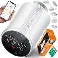 Produktbild: KESSER® Heizkörperthermostat Heizungsregler Heizungsthermostat WLAN Smart Home App & Sprach-Steuerung Thermostat 6 Heizkörperventile rund Weiß - Weiß