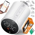 Produktbild: KESSER® Heizkörperthermostat WiFi Heizungsregler | Heizungsthermostat WLAN mit Smart Home App Steuerung | Thermostat Alexa, Google Assistant mit 6 Heizkörperventilen | Energie & Kosten sparen