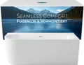 Produktbild: Calmwaters Vorwand-Badewanne 180x80 cm Komplettset Seamless Comfort fugenloses Design, vormontiert mit Schürze & Ablaufgarnitur, linke Ausführung, EU, Acryl, 02SL6224