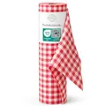 Produktbild: Sensalux Vlies Tischdeckenrolle Karomuster Weiß-Rot 1,18 m x 25 m, 80 g/m², abwaschbar wasserabweisend, stoffähnliches Vlies, Meterware für Party Event Catering Gastronomie