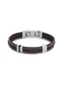 Produktbild: Fossil JF04133040 Herren Armband Edelstahl Silber Braun 21 cm