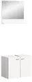 Produktbild: xonox.home Badezimmer-Set Boston/Tampa, (2tlg. Set bestehend aus Waschbeckenunterschrank, Spiegel), Weiß Melamin Modern 57x186x33 cm
