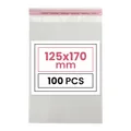 Produktbild: 100 Polybeutel selbstklebend 12,5 x 17cm selbstschließende Zellophantüten mit...