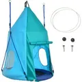 Produktbild: Outsunny Kinderschaukel  Hammock Stahl Polyester Blau 100L x 100B x 150H cm