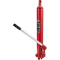 Produktbild: VEVOR Hydraulischer langer Rammenheber, 8 Tonnen Kapazität, mit Einzelkolbenpumpe und Gabelkopfsockel, manueller Hubarbeitsbühnenheber mit Griff, für Garagen-/Ladenkräne, Motorhubwerk, rot
