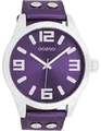 Produktbild: Oozoo Armbanduhr lila Leder Timepieces Damen Analog-Quarzuhr UOC1080A