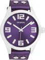 Produktbild: Oozoo - Timepieces Damen Uhr metallic Purple | Armbanduhr Damen mit Lederarmband | Moderne Uhr für Frauen - Edle Analog Damenuhr in rund C1080 (46mm)