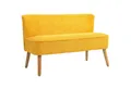 Produktbild: HOMCOM 2-Sitzer Cordartiges Polyester Schaumstoff, Zweisitzer Sofa 1 Teile, für Wohnzimmer, Schlafzimmer 117 x 56,5 x 77 cm Gelb
