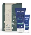 Produktbild: WELEDA Bio Geschenk Set MEN - Naturkosmetik Geschenkbox Pflegeset bestehend aus For Men Active Fresh 3in1 Duschgel & Männer Feuchtigkeitscreme. Optimal zur täglichen Pflege von Gesicht und Körper