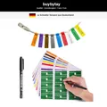 Produktbild: Kabelbeschriftung 540 Stück A4 18 Blatt 9 Farben mit Markierstift