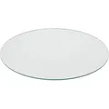 Produktbild: Relaxdays Glasplatte, Ø 90 Cm, 8 Mm Dick, Gehärtetes Esg, Runde Glasscheibe Für Tisch & Kamin, Tischplatte, Transparent