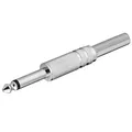 Produktbild: Audio Mono große Klinke Mikrofon Kopfhörer Stecker 6,3mm zum Löten Silber