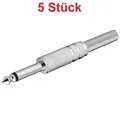 Produktbild: Audio AUX Klinke Mikrofon Kopfhörer Mono Stecker 6,3mm zum Löten High Quality