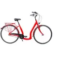 Produktbild: 28 Zoll Alu Easy Boarding City Bike SHIMANO 3 Gang Nexus Nabendynamo rot - Rot